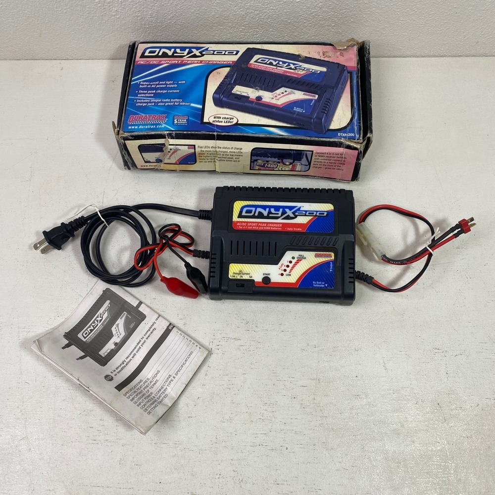 Duratrax Onyx 200 AC/DC Sport Peak Charger NiCd NiMH RC Battery DTXP4200